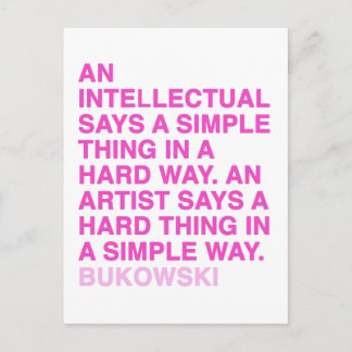 Citationstecken av Charles Bukowski Vykort