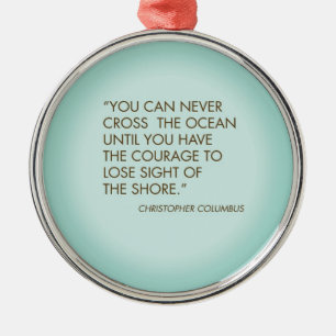 Citationstecken av Christopher Columbus Julgransprydnad Metall