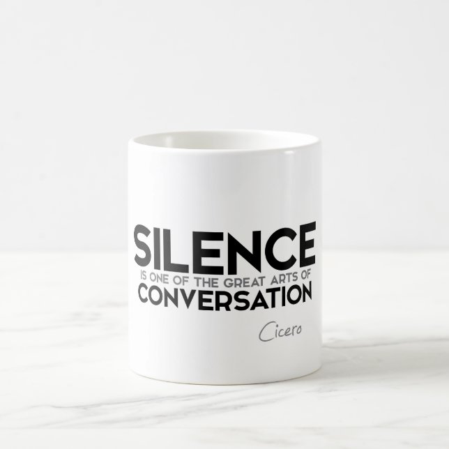 CITATIONSTECKEN: Cicero - tystnadkonversation Kaffemugg (Center)