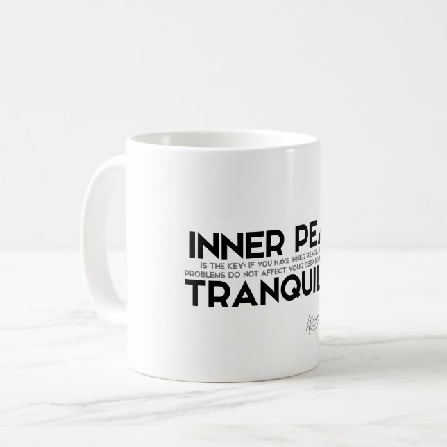 CITATIONSTECKEN: Dalai Lama - inre fred Kaffemugg (Framsida vänster)