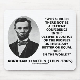 Citationstecken för Abraham Lincoln tålmodigt Musmatta
