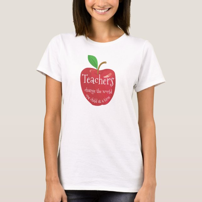 Citationstecken för äpple för inspirera singel för t shirt (Framsida)