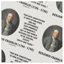 Citationstecken för Benjamin Franklin dödskatter Tyg