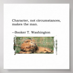 Citationstecken för Booker T. Washington Poster
