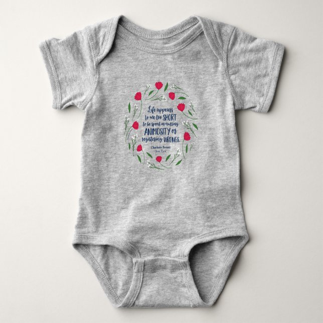 Citationstecken för Charlotte Bronte Jane Eyre T Shirt (Framsida)