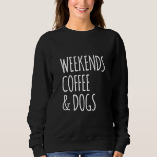 Citationstecken för helgkaffe- och hundhelgdag t shirt