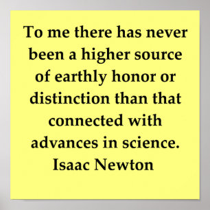 citationstecken för herr Isaac Newton Poster