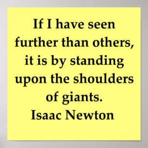 citationstecken för herr Isaac Newton Poster