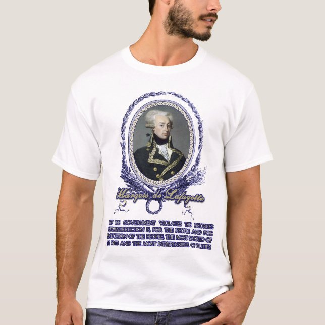 Citationstecken för markisde Lafayette på Tröja (Framsida)