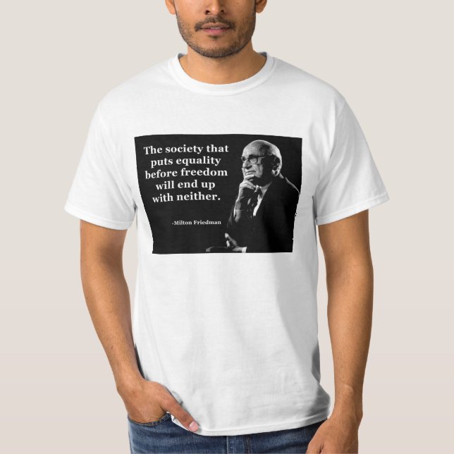 Citationstecken för Milton Friedman T Shirt (Framsida)
