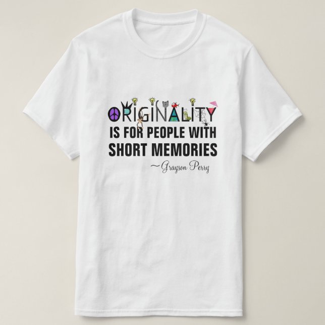Citationstecken "för Originality" Storbritannien T Shirt (Design framsida)