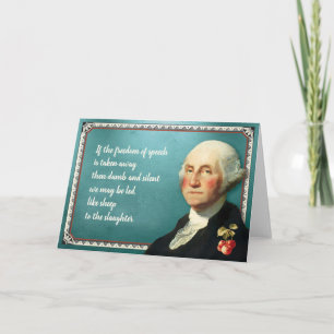 Citationstecken för presidentGeorge Washington Kort