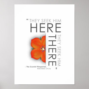 Citationstecken för scharlakansröd Pimpernel - Poster