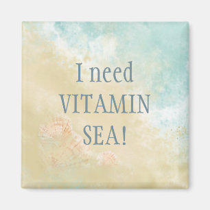 Citationstecken för strand för behovsVITAMINHAV Magnet