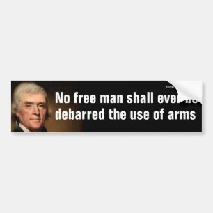 Citationstecken för Thomas Jefferson Bildekal