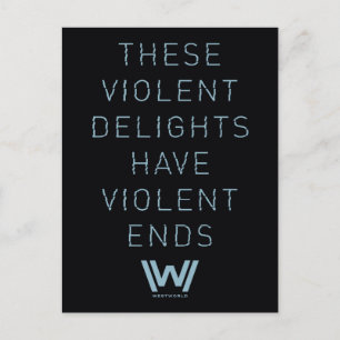 Citationstecken för typografi Westworld   "för Vykort