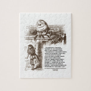 Citationstecken för underlandAlice Humpty Dumpty Pussel