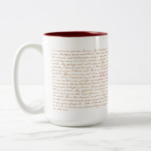 Citationstecken från Jane Austen P&P Två-Tonad Mugg