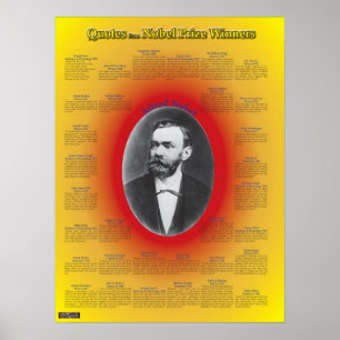 Citationstecken från Nobel bända vinnarear Poster