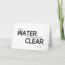 CITATIONSTECKEN: Laotiska Tzu: Smutsa ner vatten Kort