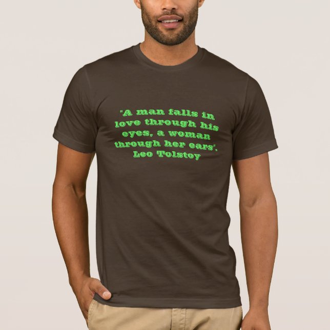 Citationstecken - Leo Tolstoy Tee Shirt (Framsida)