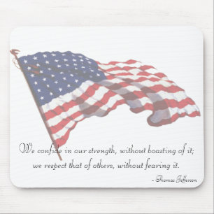 Citationstecken Mousepad för KRW Thomas Jefferson Musmatta