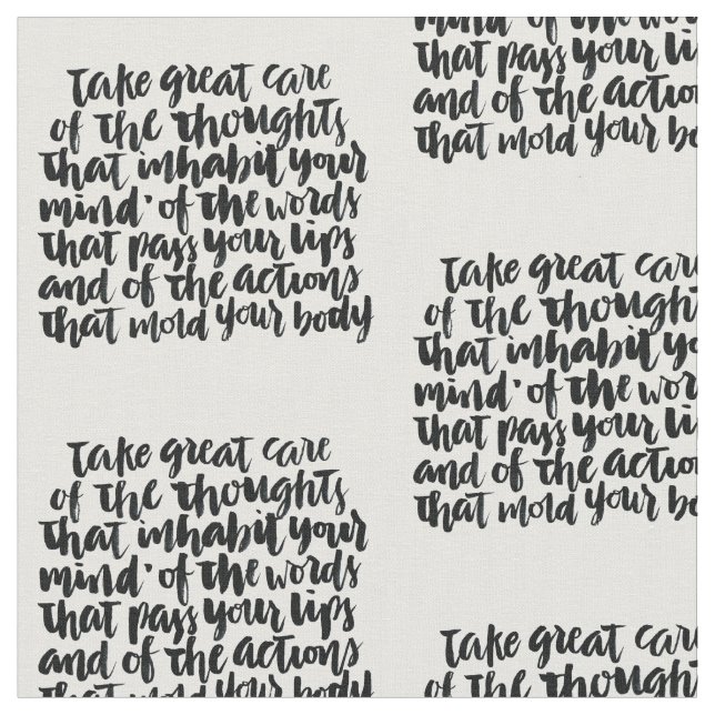 Citationstecken om liv: Ta underbar omsorg av din Tyg (Närbild)