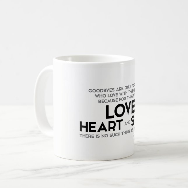 CITATIONSTECKEN: Rumi: Goodbyes avskiljande Kaffemugg (Framsida vänster)