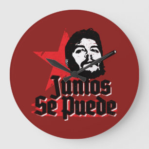Citationstecknet för Che Guevara JuntosSe Puede Stor Klocka