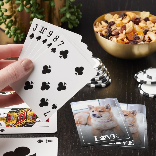 Citattext för anpassningsbar i Bild Hund, Kärlek,  Casinokort (På plats)