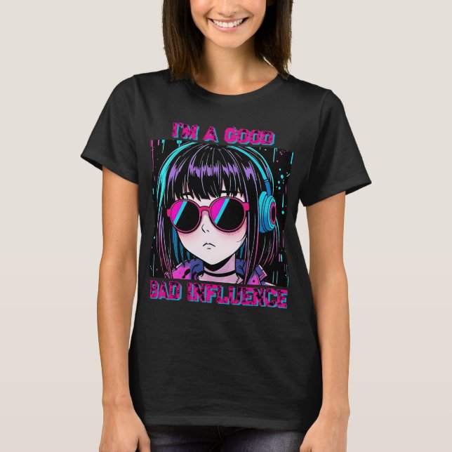 Citattryck Rosa och Blå  T Shirt (Framsida)