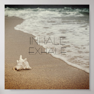 citattypografistrand poster inhalationsexhale