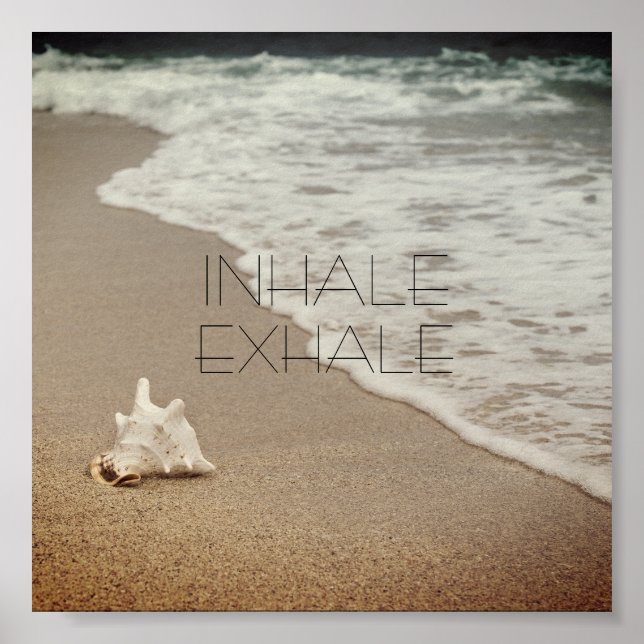 citattypografistrand poster inhalationsexhale (Framsidan)