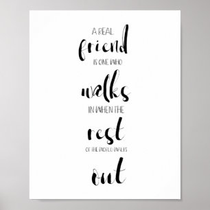 citattyppografi som inspirerar söt vänskap poster