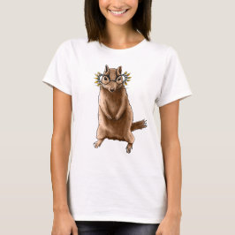 Cite Animal Hippie Glasses Chipmunk Nature Älskare T Shirt