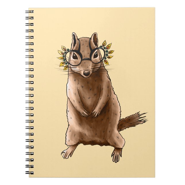 Cite Chipmunk Hippie Glass Anteckningsbok (Framsidan)