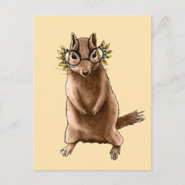 Cite Chipmunk Hippie Glass Vykort