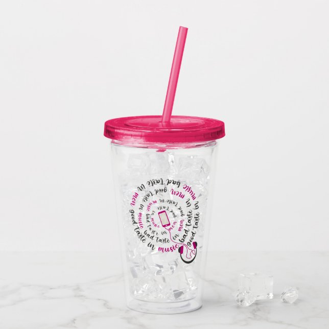 citera Bra smak i dålig musik i manar Take Away Mugg (Baksida Ice)