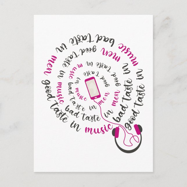 citera Bra smak i dålig musik i manar Vykort (Framsida)