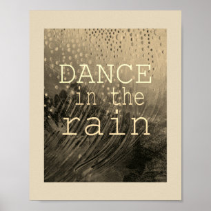 citera poster typografdansa i regnet