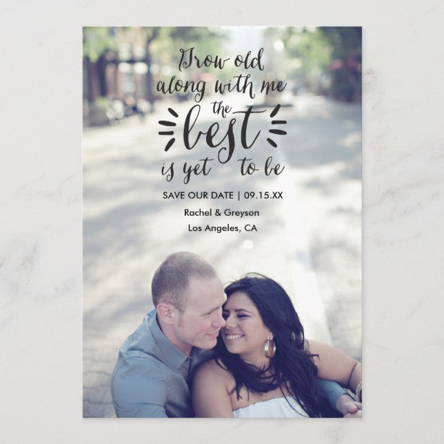 Citerad spara datum för fotomeddelande om bröllop datumet (Framsida)