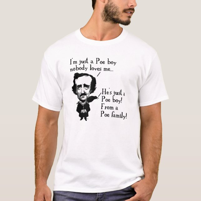 Citerar den roliga T-tröja för den Edgar Allan Poe T-shirt (Framsida)