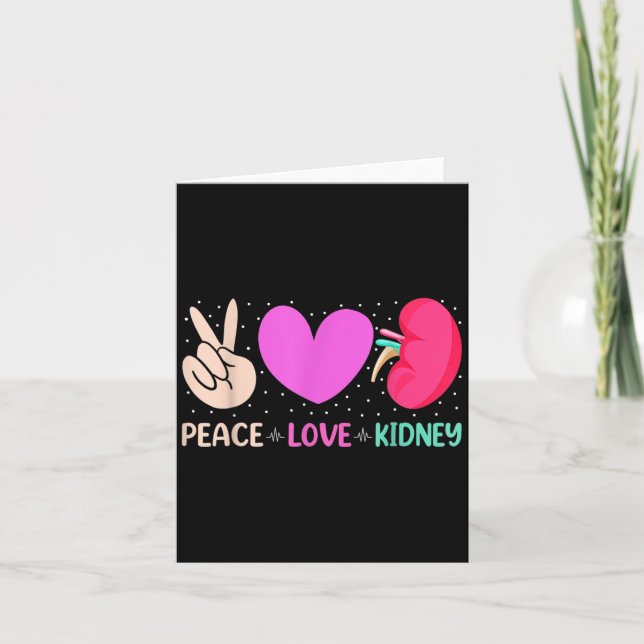 citerar Nurse Peace Kärlek Kidney Nephrology Dialy Kort (Framsida)