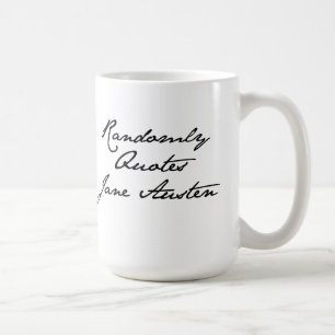 Citerar på måfå den Jane Austen muggen Kaffemugg