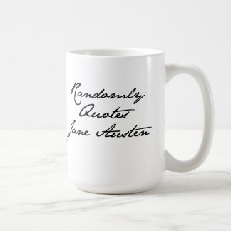 Citerar på måfå den Jane Austen muggen Kaffemugg