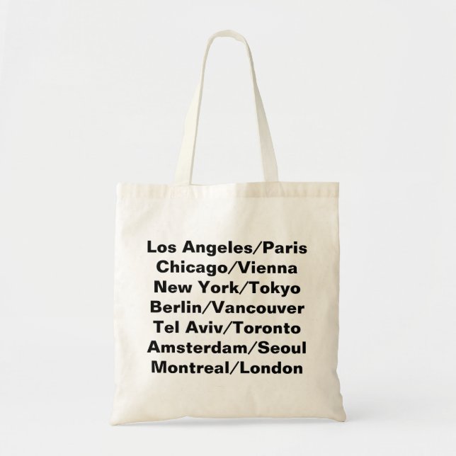 Cities Tote Bag Tygkasse (Framsidan)