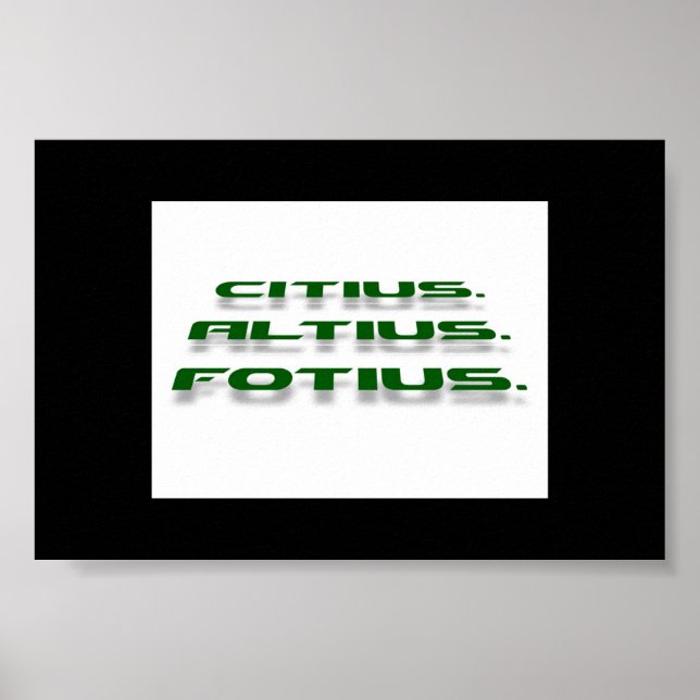 Citius. Altius. Fortius Poster (Framsidan)