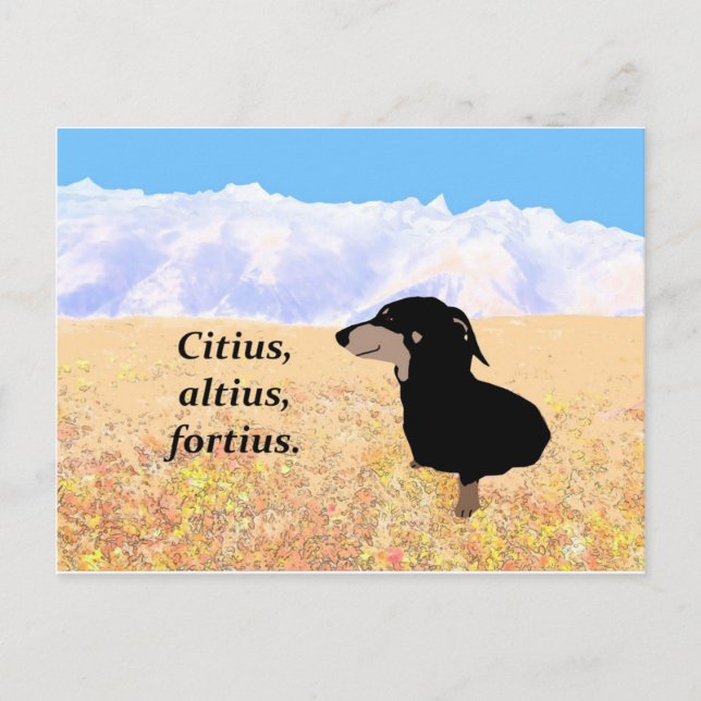 Citius, Altius, Fortius. Vykort (Framsida)