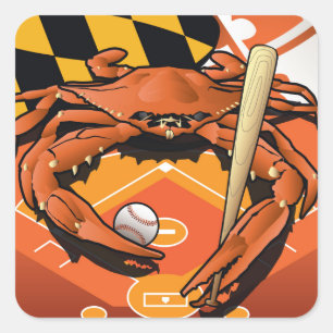 Citizen Crab Oriole, Firande Baseball Fyrkantigt Klistermärke