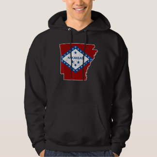 Citizen Proud America State Distress Karta Arkansa Hoodie